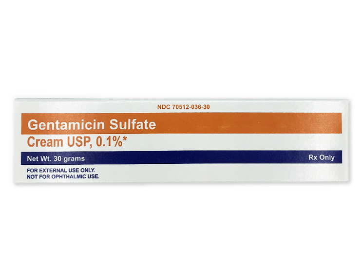 Gentamicin Sulfate Cream USP, 0.1 SOLA Pharmaceuticals